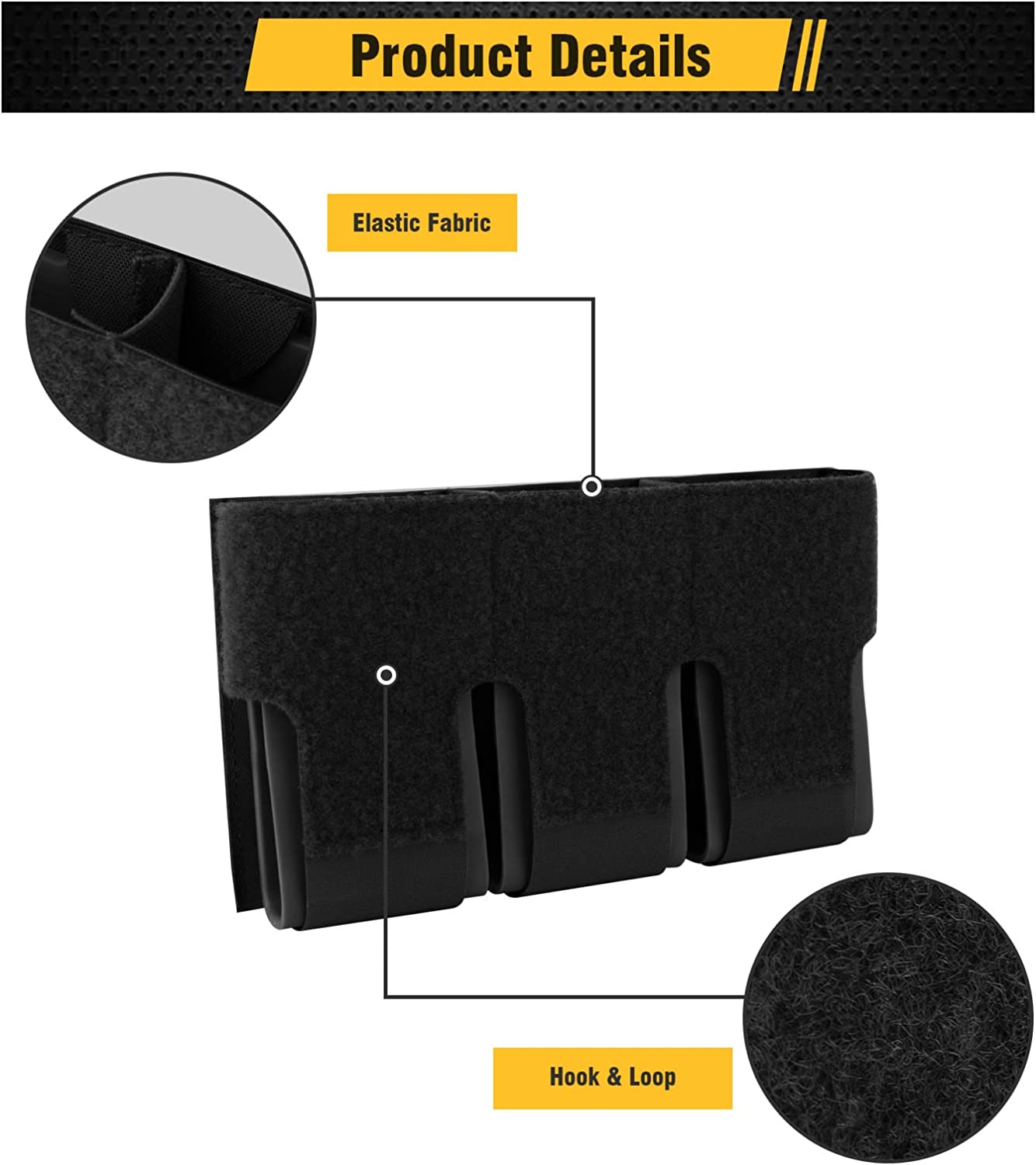 Bolso porta-revistas triplo 5,56/ M4 M16 com painel de gancho #B1563